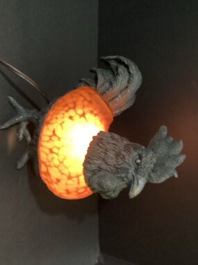 Source Unknown Orange Rooster Accent Lamp